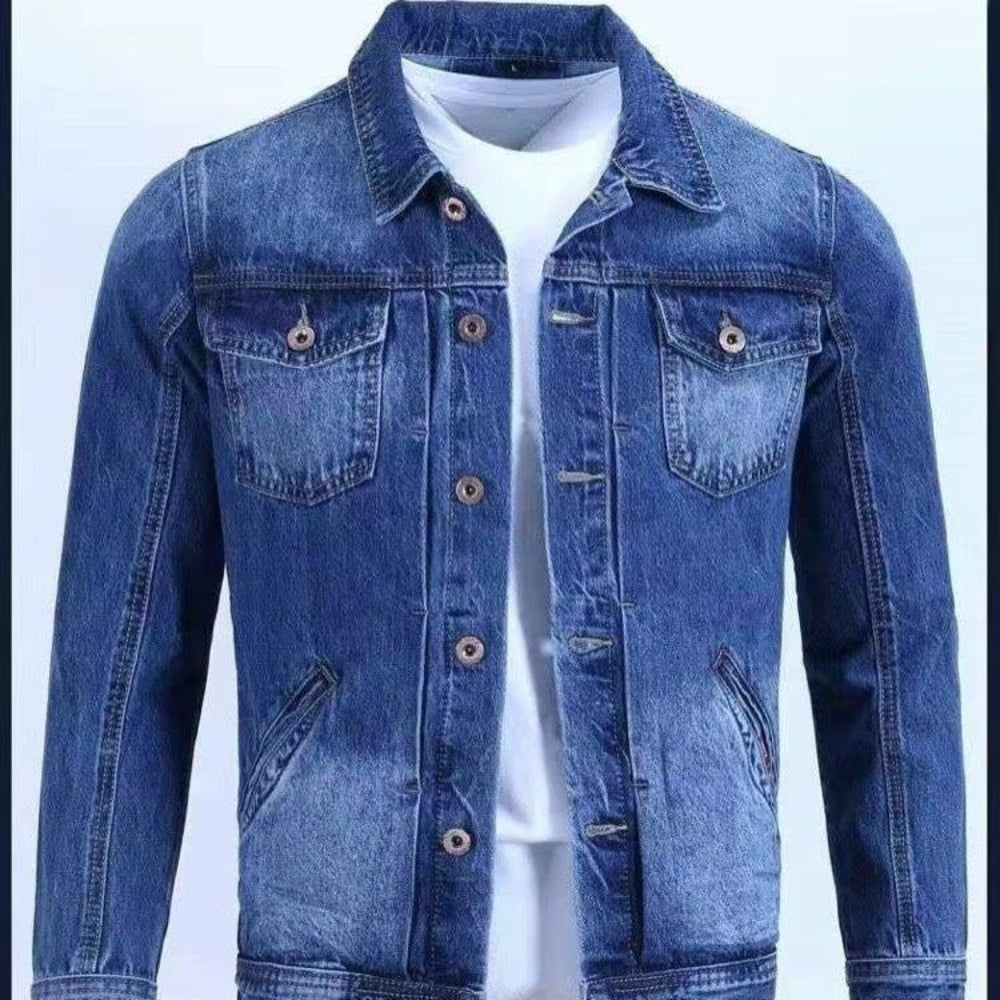 DAVID | Bequeme Denimjacke für Männer im Vintage-Stil