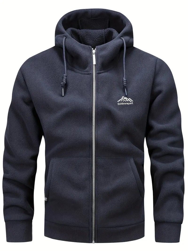 Marek | Bequemer Hoodie mit Zipper und Fronttaschen