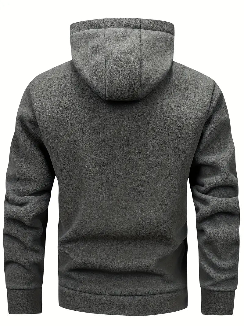 Marek | Bequemer Hoodie mit Zipper und Fronttaschen