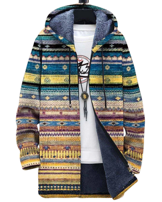 Tina | Langer Cardigan mit kunstvoller Strickoptik