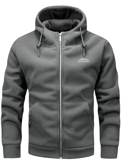 Marek | Bequemer Hoodie mit Zipper und Fronttaschen