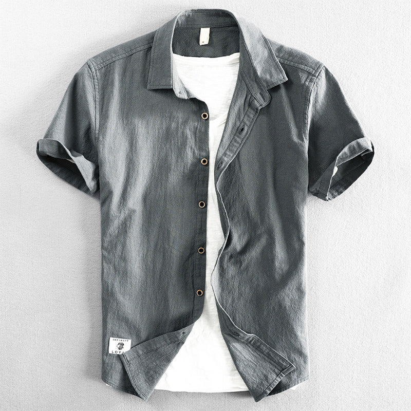 James Scott | Edles Baumwoll-Leinenhemd für Herren