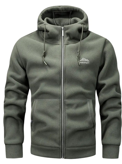 Marek | Bequemer Hoodie mit Zipper und Fronttaschen